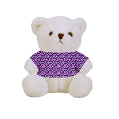 Violet White Pattern Full Print Cuddly Teddy Bear by ytdream