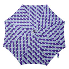 White Blue Pattern Hook Handle Umbrellas (medium) by ytdream