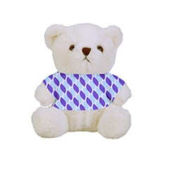 White Blue Pattern Full Print Cuddly Teddy Bear by ytdream