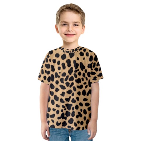 Leopard Skin Pattern Kids  Sport Mesh T-shirt by Bedest