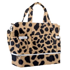 Leopard Skin Pattern Sports Shoulder Bag With Shoes Compartment by Bedest