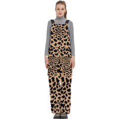 Leopard Skin Pattern Women s Side Zip Front Pouch Ski And Snowboard Bib Pants	 by Bedest