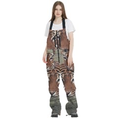 Swimming Tiger Women s Front Zip Ski And Snowboard Bib Pants by ExtraAwesomeSauce