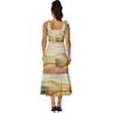 Vibrant Sunset Over Serene Lake Tie-Strap Tiered Midi Chiffon Dress View4