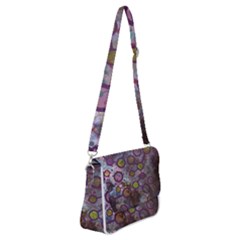 Abstract Molecular Space Art Shoulder Bag With Back Zipper by ExtraAwesomeSauce