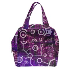 Cosmic Network Geometric Art Boxy Hand Bag by ExtraAwesomeSauce