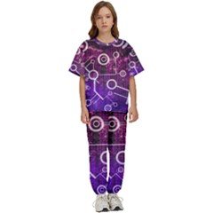 Cosmic Network Geometric Art Kids  T-shirt And Pants Sports Set by ExtraAwesomeSauce