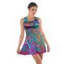 Abstract Tech Galaxy Design Cotton Racerback Dress View1