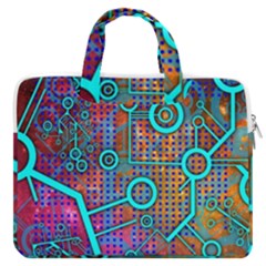 Abstract Tech Galaxy Design Macbook Pro 15  Double Pocket Laptop Bag  by ExtraAwesomeSauce