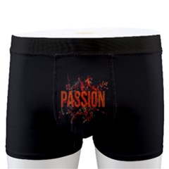 Passion Phrase Red And Black Print Men s Boxer Briefs by dflcprintsclothing