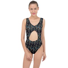 Multicolored Dna Strand Art Center Cut Out Swimsuit by ExtraAwesomeSauce