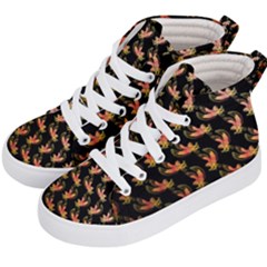 Regal Eagle Pattern Kids  Hi-top Skate Sneakers by ExtraAwesomeSauce