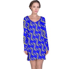 Eye Of Horus Pattern Long Sleeve Nightdress by ExtraAwesomeSauce