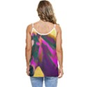 Vibrant Abstract Equine Art Casual Spaghetti Strap Chiffon Top View4