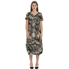 Pear Tree In Full Bloom T-shirt Midi Dress With Pockets by ExtraAwesomeSauce