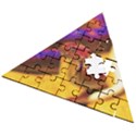 Vibrant Forked-Tongue Snake Art Wooden Puzzle Triangle View2