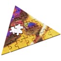 Vibrant Forked-Tongue Snake Art Wooden Puzzle Triangle View3