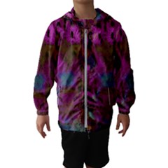 Pink And Purple Leopard Kids  Hooded Windbreaker by ExtraAwesomeSauce