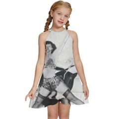 Betty Page Bdsm Kids  Halter Collar Waist Tie Chiffon Dress by CherleyTemples