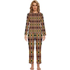 Colorful Geometric Pattern Design Womens  Long Sleeve Lightweight Pajamas Set by ExtraAwesomeSauce