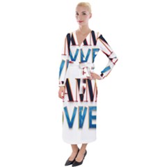 Game Over Text Design  Velvet Maxi Wrap Dress by 7223056