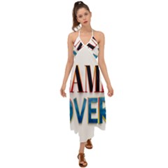 Game Over Text Design  Halter Tie Back Dress  by 7223056