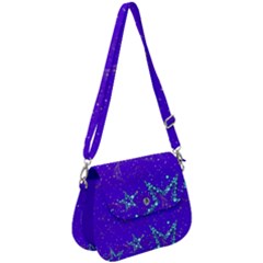 Bling Shine Stars Dark Blue Violet Saddle Handbag by CoolDesigns