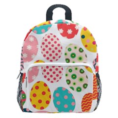 Easter Eggs Pattern, Easter Kids  Age 5-10 Lightweight School Backpack With Side Pockets by kyorashop23