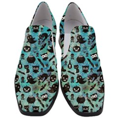 Ghosts Owls Pumpkins Women Slip On Heel Loafers by kyorashop23