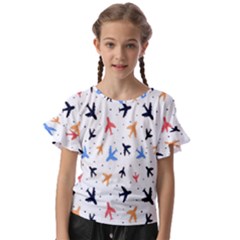 Cute Airplanes Planes Kids  Cut Out Flutter Sleeves by ConteMonfrey