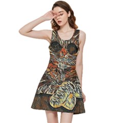 Cats Are Cooler Cat In Glasses Inside Out Racerback Dress by ConteMonfrey