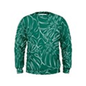 Tropical Green Monstera  Kids  Sweatshirt View1