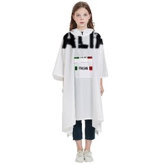 Strong Italian Energy Kids  Hooded Rain Ponchos by ConteMonfrey