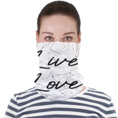 Live Love Laugh Monsteras Face Seamless Bandana (adult) by ConteMonfrey