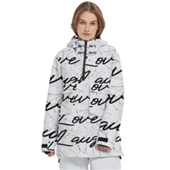 Live Love Laugh Monsteras Women s Pullover Zip Ski And Snowboard Waterproof Breathable Jacket by ConteMonfrey