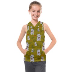 Super Lucky Cat Kids  Sleeveless Hoodie by GeekLover