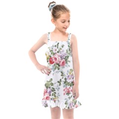 Floral Elements Peony Chinese Rose Kids  Overall Dress by Grandong