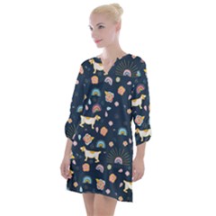 Dogs Open Neck Shift Dress by StyleHavenStore