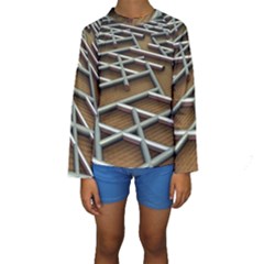 Expression Of Structure Kids  Long Sleeve Swimwear by geonetique