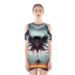 Halloween Goodie Shoulder Cutout One Piece Dress by favoritechios