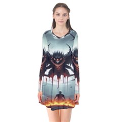 Halloween Goodie Long Sleeve V-neck Flare Dress by favoritechios