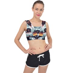 Halloween Goodie V-back Sports Bra by favoritechios