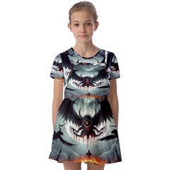 Halloween Goodie Kids  Short Sleeve Pinafore Style Dress by favoritechios