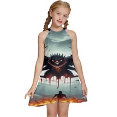 Halloween Goodie Kids  Halter Collar Waist Tie Chiffon Dress by favoritechios