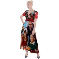 The Christmas Collection Button Up Short Sleeve Maxi Dress by favoritechios