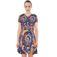 Dynamic Color Vortex Adorable In Chiffon Dress by ExtraAwesomeSauce