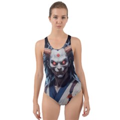 Demon Samurai Cut-out Back One Piece Swimsuit by AwesomeSauce