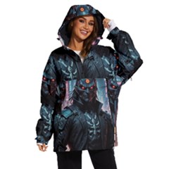 Cyberpunk Demon Samurai Women s Ski And Snowboard Waterproof Breathable Jacket by AwesomeSauce