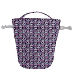 Sugar Skull Cat Pattern Drawstring Bucket Bag by ExtraAwesomeSauce