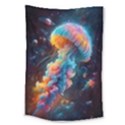 Cosmic Jellyfish Artwork Large Tapestry View1